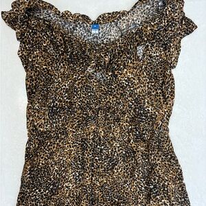 Old Navy Animal Print Flowy Casual MIDI Dress Size XXL